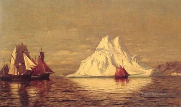 William Bradford Painting - Ships and Iceberg William Bradford